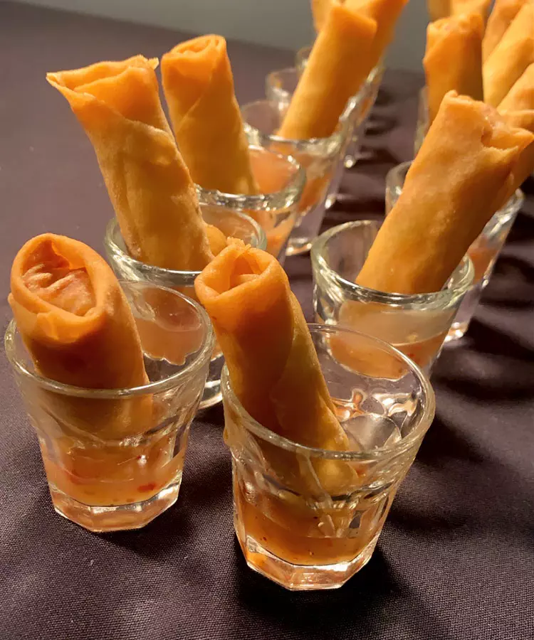 photo of appetizers prepared for a wedding at White Diamond Conference Center in Calgary