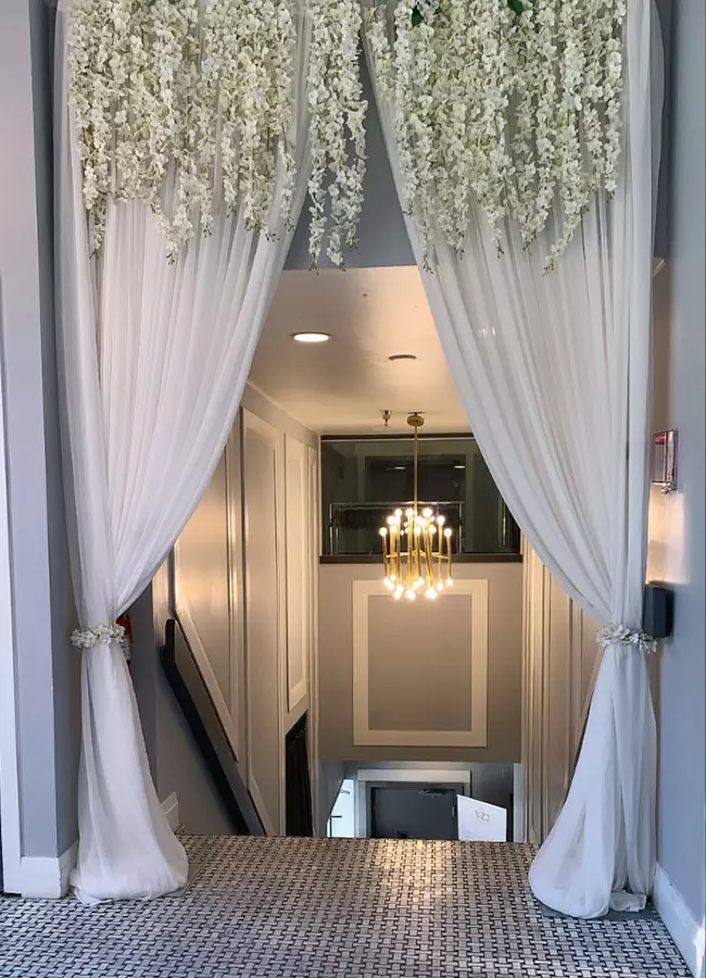 photo of a grand entrance for a wedding reception at White Diamond Conference Center in Calgary